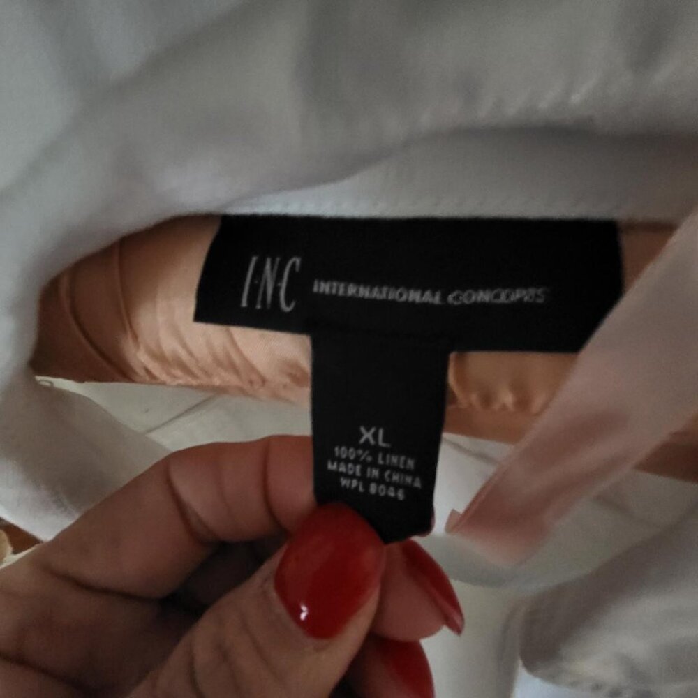 INC Linen Short Jacket Size Xl - Picture 3 of 3